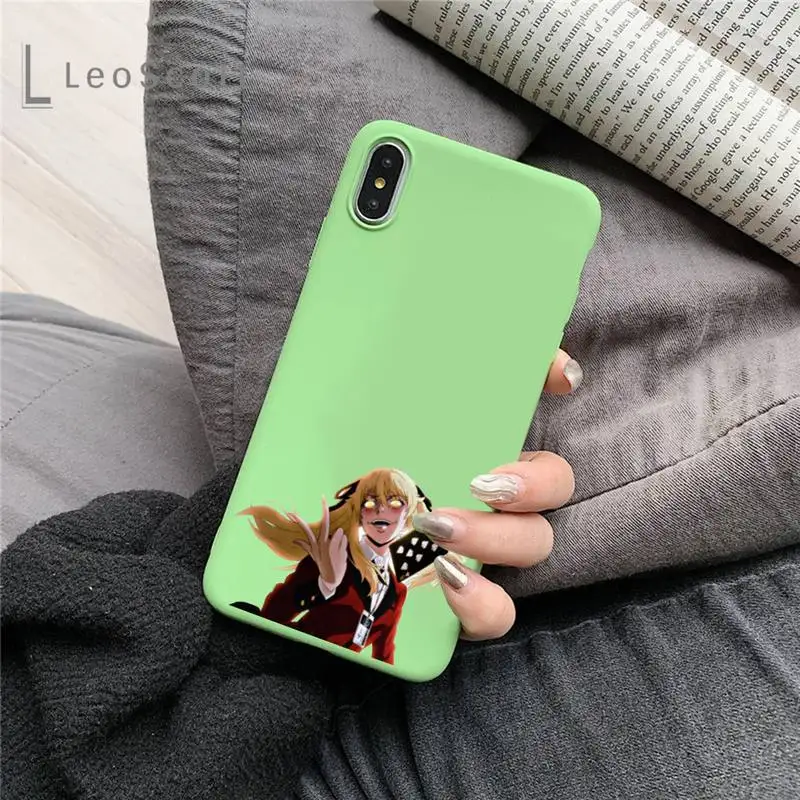 

Anime Kakegurui Jabami Yumeko Phone Case Candy Color for iPhone 11 12 mini pro XS MAX 8 7 6 6S Plus X 5S SE 2020 XR