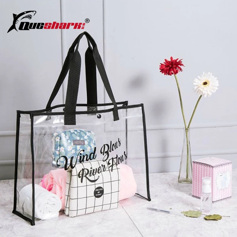 

Transparent PVC Waterproof Bag Swimming Diving Storage Beach Bag Hand-Held Shower Laptop Travel River Trekking Shoulder Bag