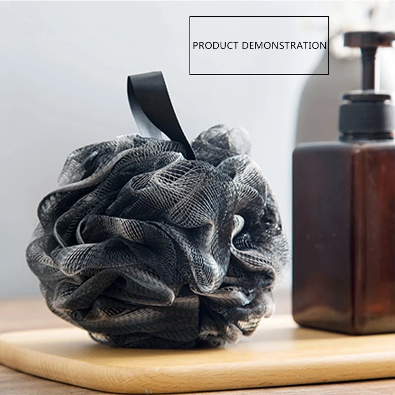 

Soft Bamboo Charcoal Bath Ball Shower Loofah Sponge Mesh Cushion Body Scrub Exfoliating Cleansing Soothing Skin Tool
