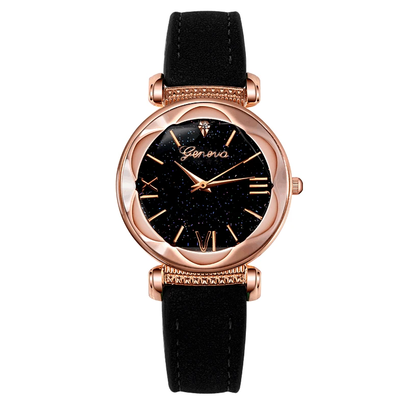 

Geneva star lady belt Watch Diamond Rose gold quartz watch lady watch wholesale