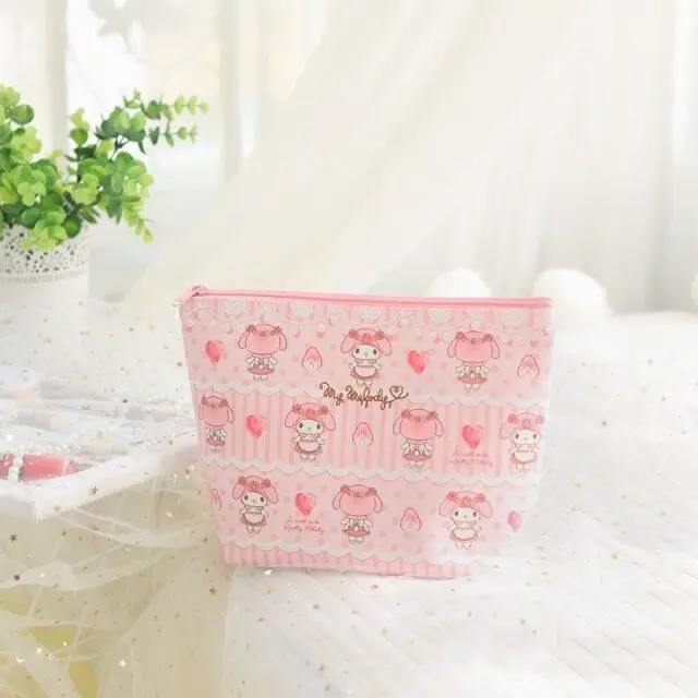 Косметички hello kitty My Melody Cinnamoroll PomPomPurin, маленькая двойная звезда, женские сумки для хранения, дорожные сумки для мытья, сумки для макияжа для девочек