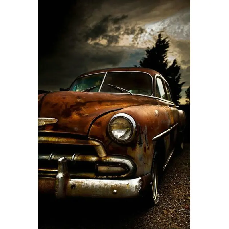 5D DIY рукоделие с мозаичными бриллиантами картина старая головка пикапа Стразы