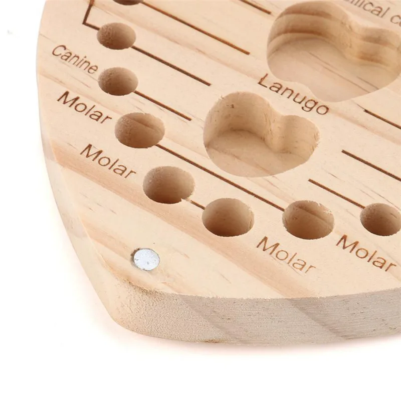 Коробка для хранения зубов в виде сердца с изображением совы/слона Подарочная