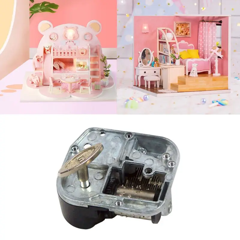 8 тонов Музыкальная Коробка механизм механический часовой DIY Windup поворот