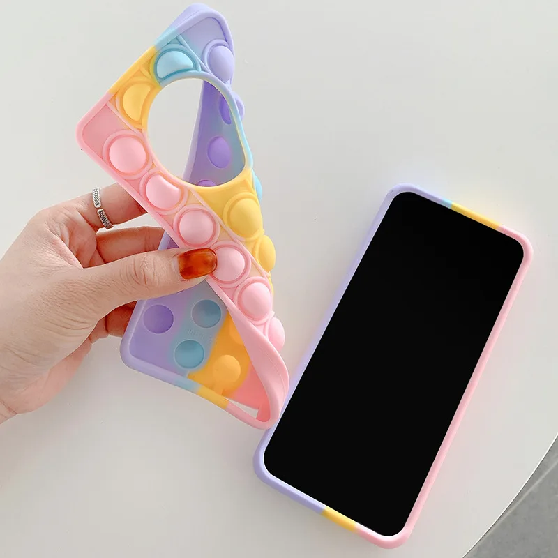 

3D Relive Stress Phone Cases for Huawei P30 P40 Pro Mate 30 40 Nova 8 7 6 5 Pop It Fidget Case Phone Case Silicone Soft Case