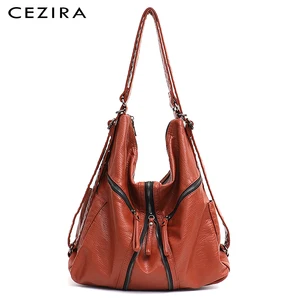 Рюкзак женский из искусственной кожи, на молнии, с отделением для ноутбука