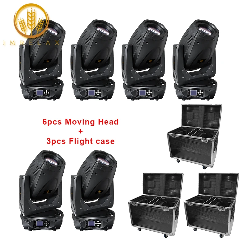 Дешевые 6 шт. Dmx512 диско Lghts гобо зум пятно луча 300W СИД Moving головной светильник par DJ с