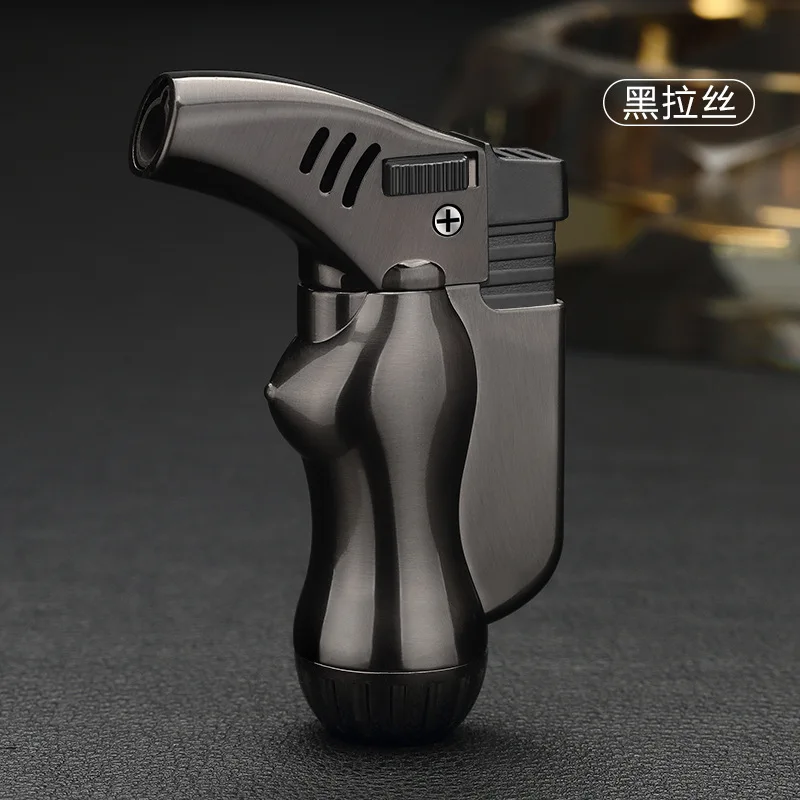 Фонарь ческая турбо зажигалка с распылителем ветрозащитная газовая синяя