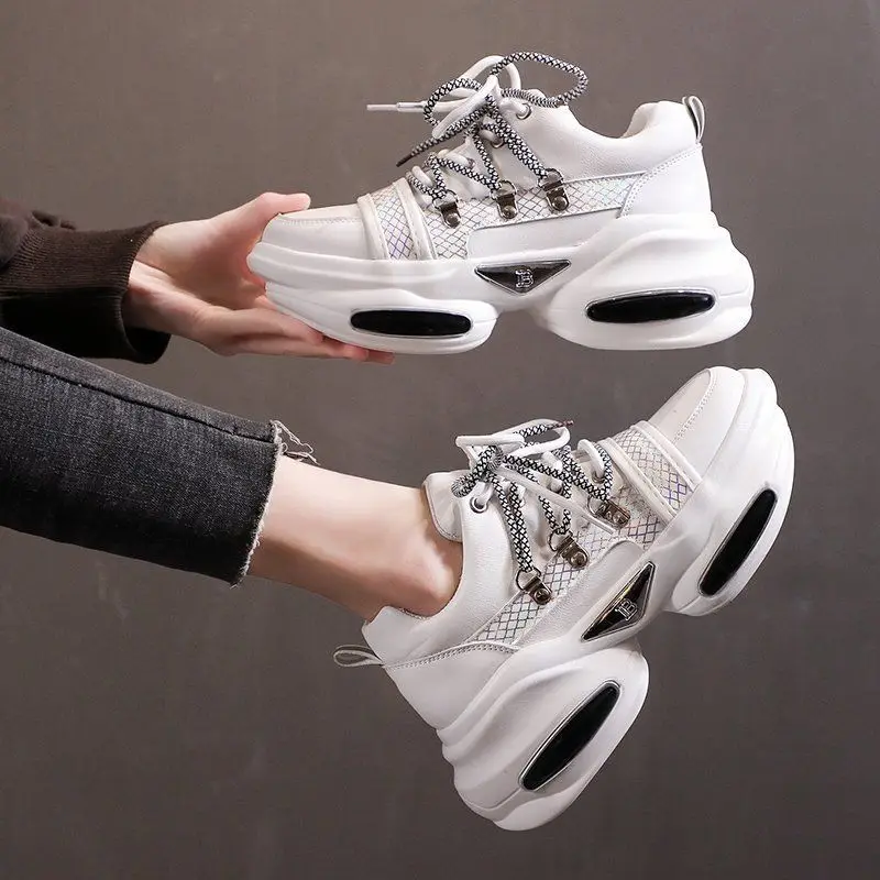 

Torre shoes female online celebrity Joker spring/summer 2021 new platform air cushion leisure sports women's shoes