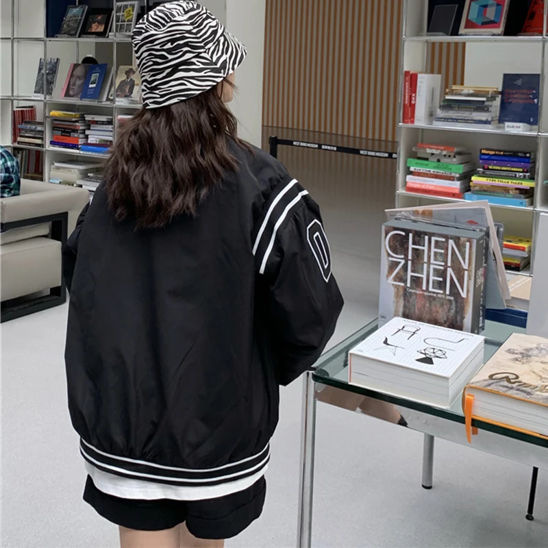 Новинка 2021 летняя вышивка Harajuku Женская куртка бейсбольная с длинным рукавом