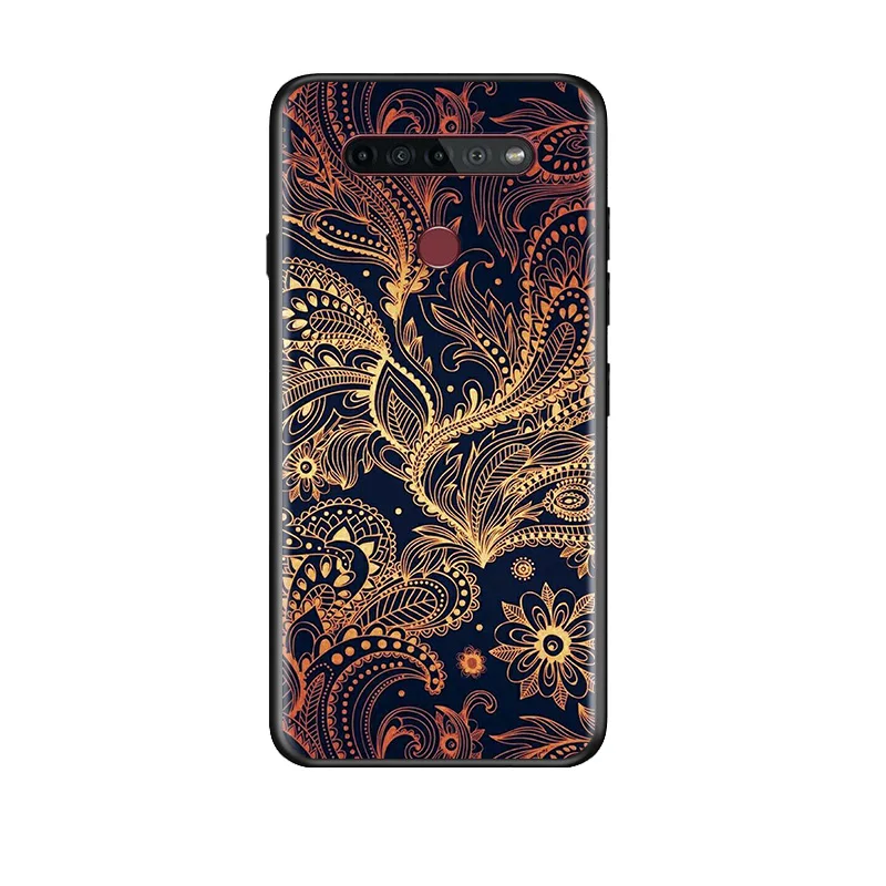

Colorful Mandala Datura Flower Art For LG G8 V30 V35 V40 V50 V60 Q60 K40S K50S K41S K51S K61 K71 K22 ThinQ 5G Phone Case