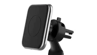 15w car magnetic wireless charger and holder for iphone 12 mobile phone car air vent mount qi fast charger