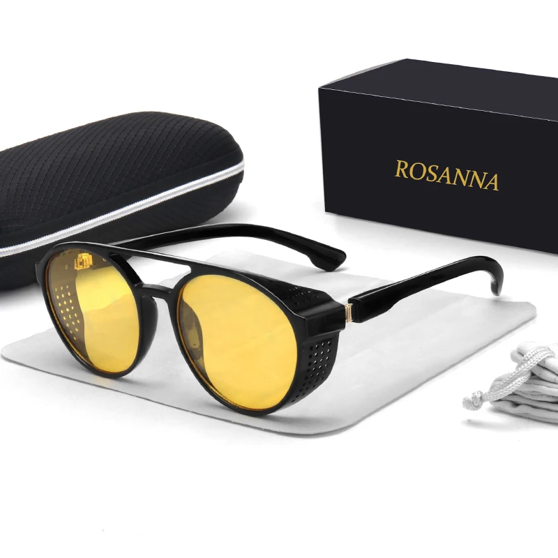 ROSANNA новые модные мужские солнцезащитные очки винтажные стимпанк роскошные
