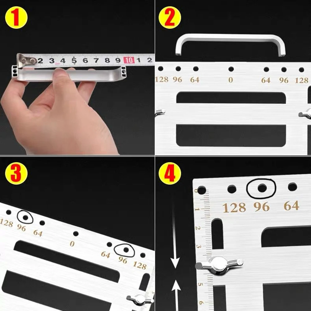 

Door Knob Handle Hole Locator Punch Locator Installation Jig and Shelf Pin Jig Boring Hole Drill Guide Positioner Tool