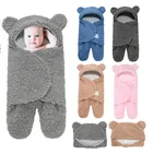 Спальный мешок для младенцев, Сверхмягкий, пушистый, флисовый, для новорожденных, для мальчиков и девочек