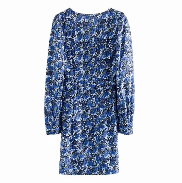 Модное платье с длинным рукавом женская одежда 2020 осенние платья цветочным