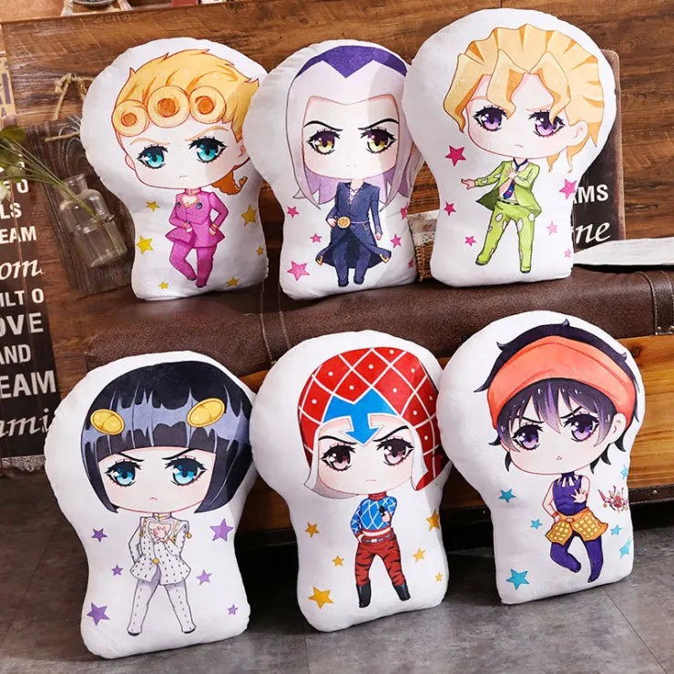 

Comic Jump JoJo's Bizarre Adventure Dio Giorno Giovanna Jotaro Kujo Joseph Bruno Bucciarati JOJO Animation Pillow Plush Doll