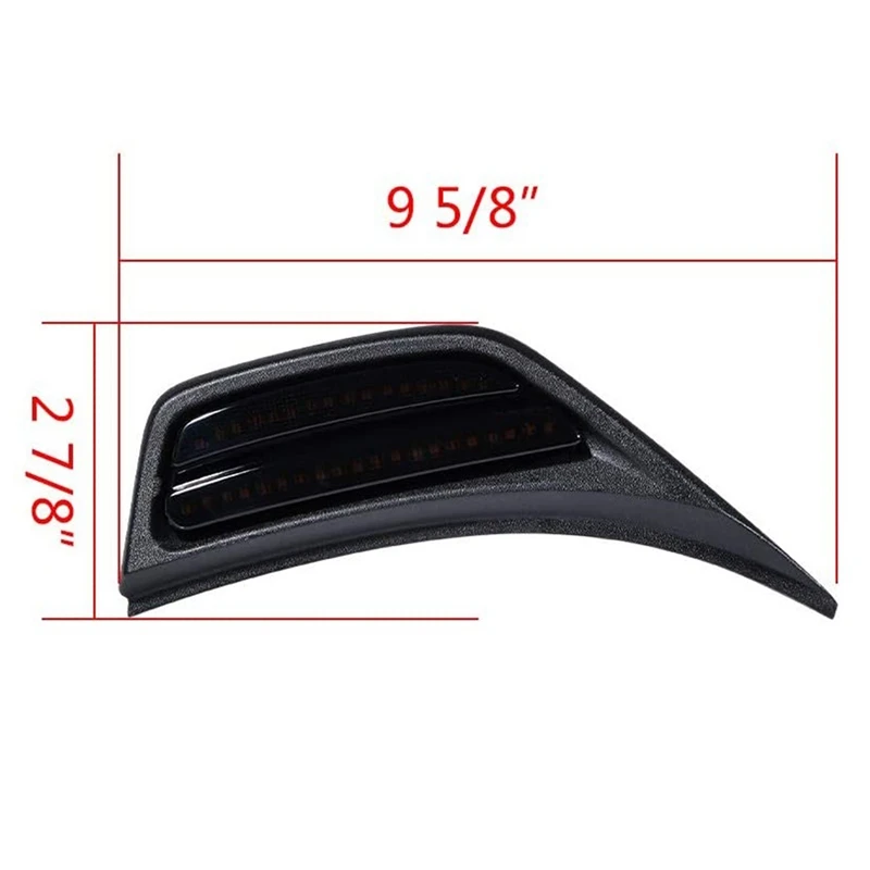 

LED Side Marker Light Front Mudguard Turn Signal Lamps Trim for Jeep Wrangler JL 2018-2020