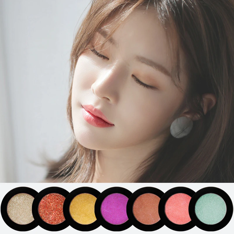 

High pigment Pressed Private Label Cosmetic Baked Single Eyeshadow Wholesale Design Pan Eyes Cosmetics