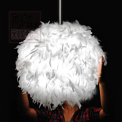 

New Arrival Modern Badminton Ball Feather Lamp Child Pendant Light D40cm lustre pendente