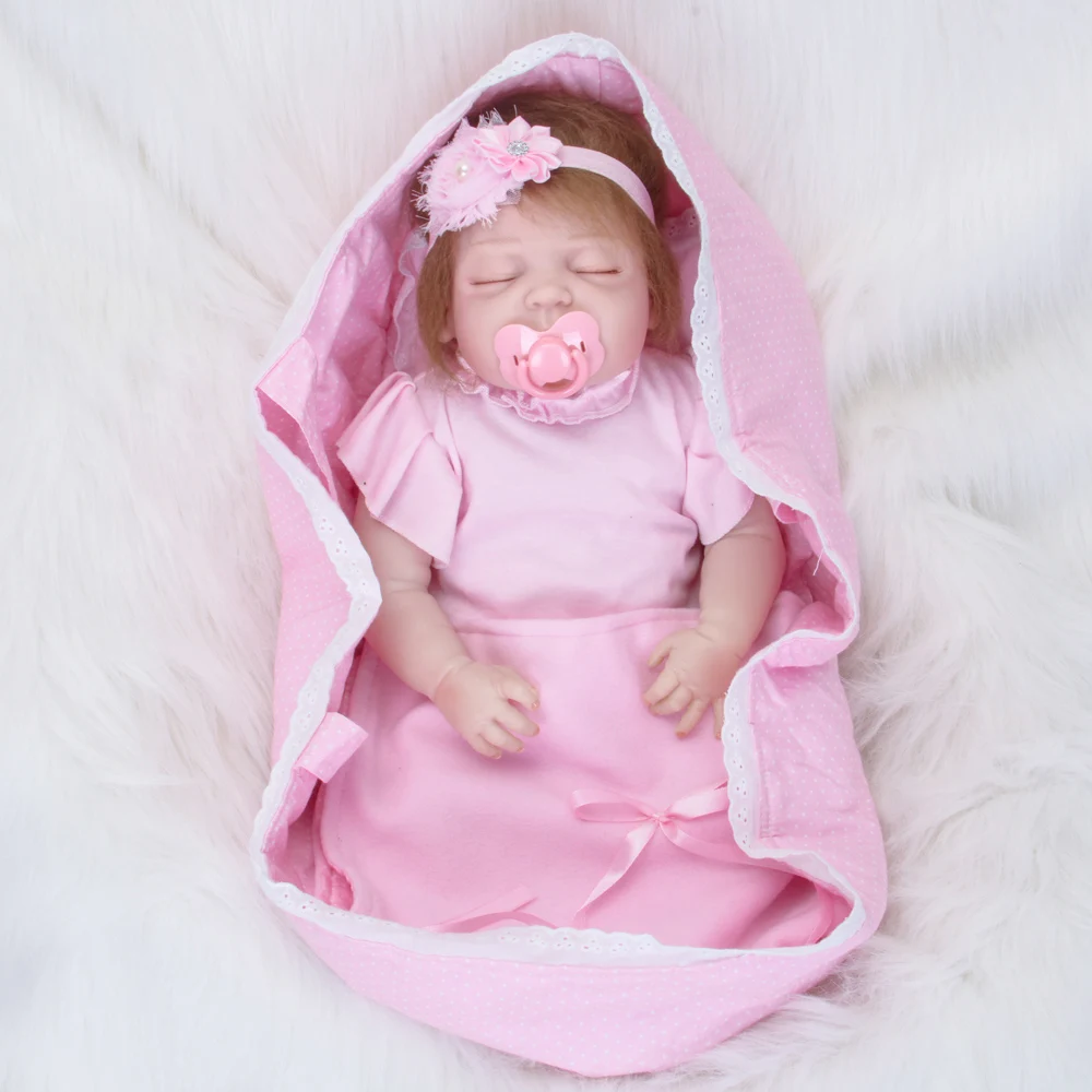55 см Новорожденные новорожденные младенцы кукла полностью виниловая
