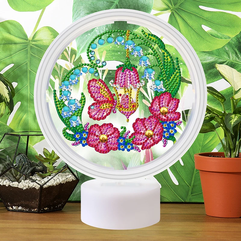 DIY новая настольная лампа с алмазной росписью светодиодный неоновый светильник