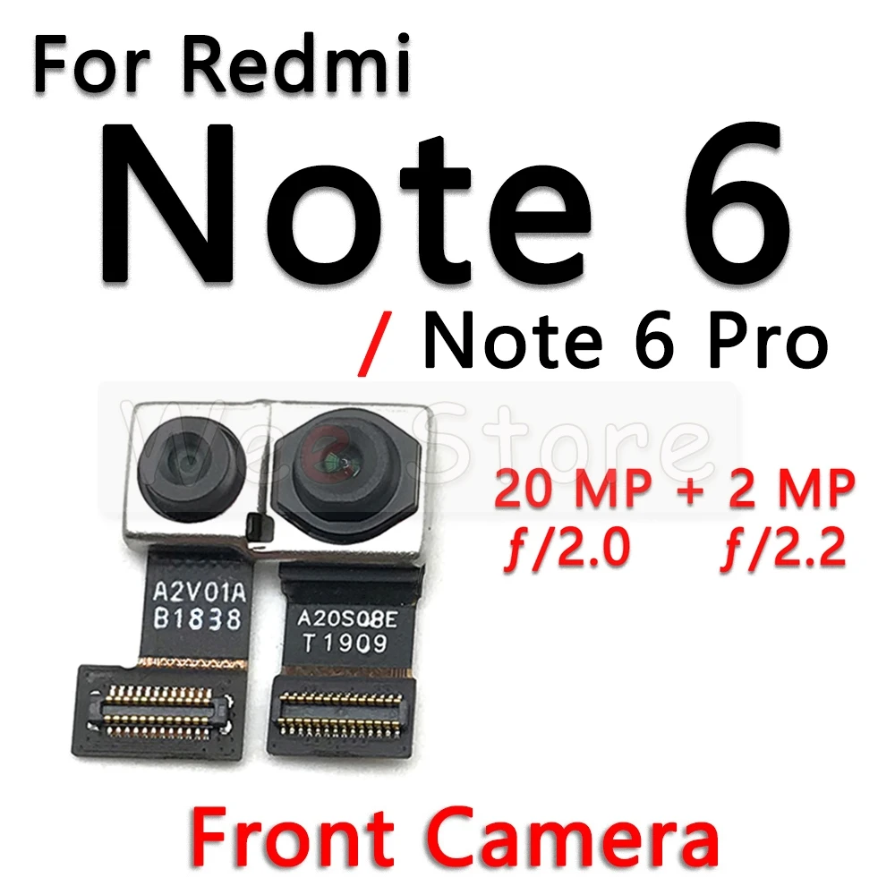 Маленькая фронтальная камера для Xiaomi Redmi Note 6 6A 7 7A Pro Plus основная большая задняя