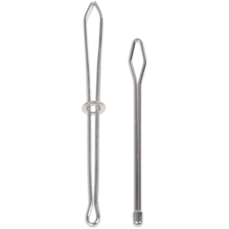 

2Pcs Stainless Steel Cited Clips Elastic Belt Wearing Rope Weaving Tool Bag Wrap Rope Wearing Sewing Accessories