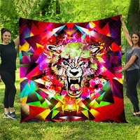 home textile tiger elephant horse print quilt super soft fashionable modern home bed set for kids children bedroom decor