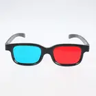 Очки виртуальной реальности в черной оправе, красные и синие 3d-очки, черная оправа, подходит для 3D стереосистем, ТВ, DVD, игр