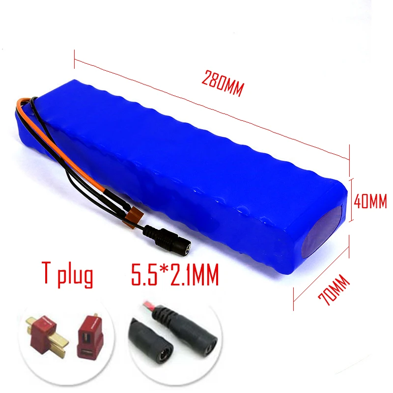 Литиевая аккумуляторная батарея 18650 36 В 10 Ач 10S3P 600 Вт 20ABMS T разъем для xiaomi mijia m365 pro