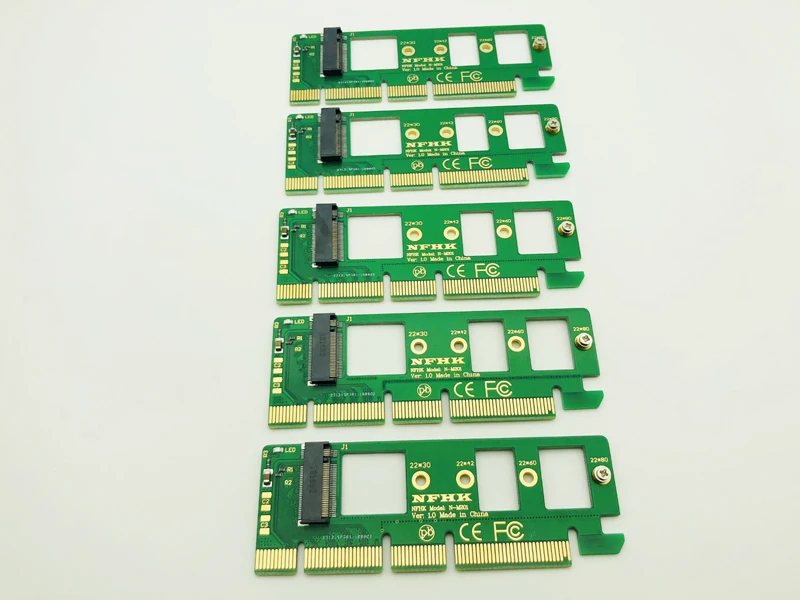 Переходник NGFF M.2 NVME AHCI SSD к PCI-E PCI Express 3 0x4x16 5 шт. переходник карта M key коннектор для