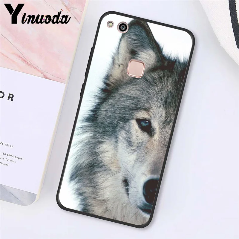 Чехол для телефона Yinuoda с лицом злого животного волка Huawei Y5 II Y6 Y7Prime Y9 2018