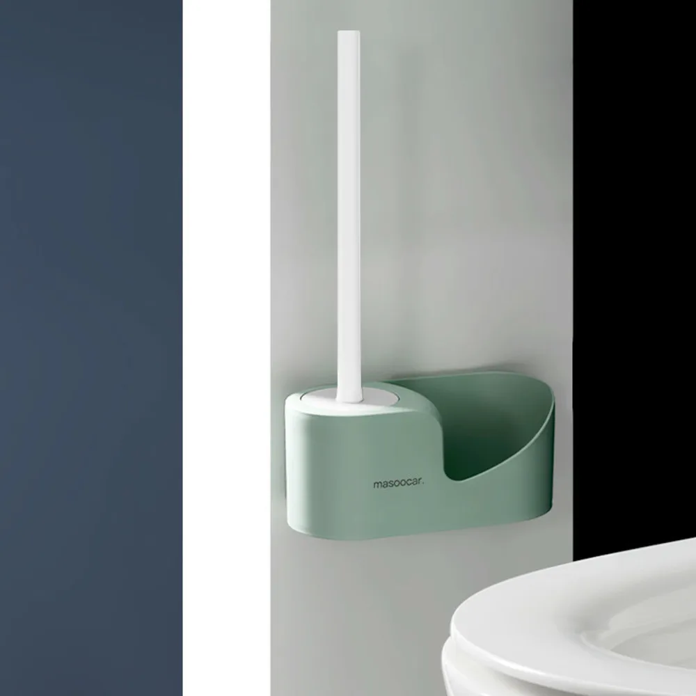 

Удобная щетка для унитаза, аксессуары, настенная щетка для ванной комнаты, чистящее средство, длинная ручка, вентилируемый слив Br L1