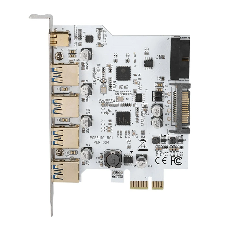 Pci-E к USB 3 0 4-портовый адаптер Type-C Разъем для карты расширения двойной интерфейс