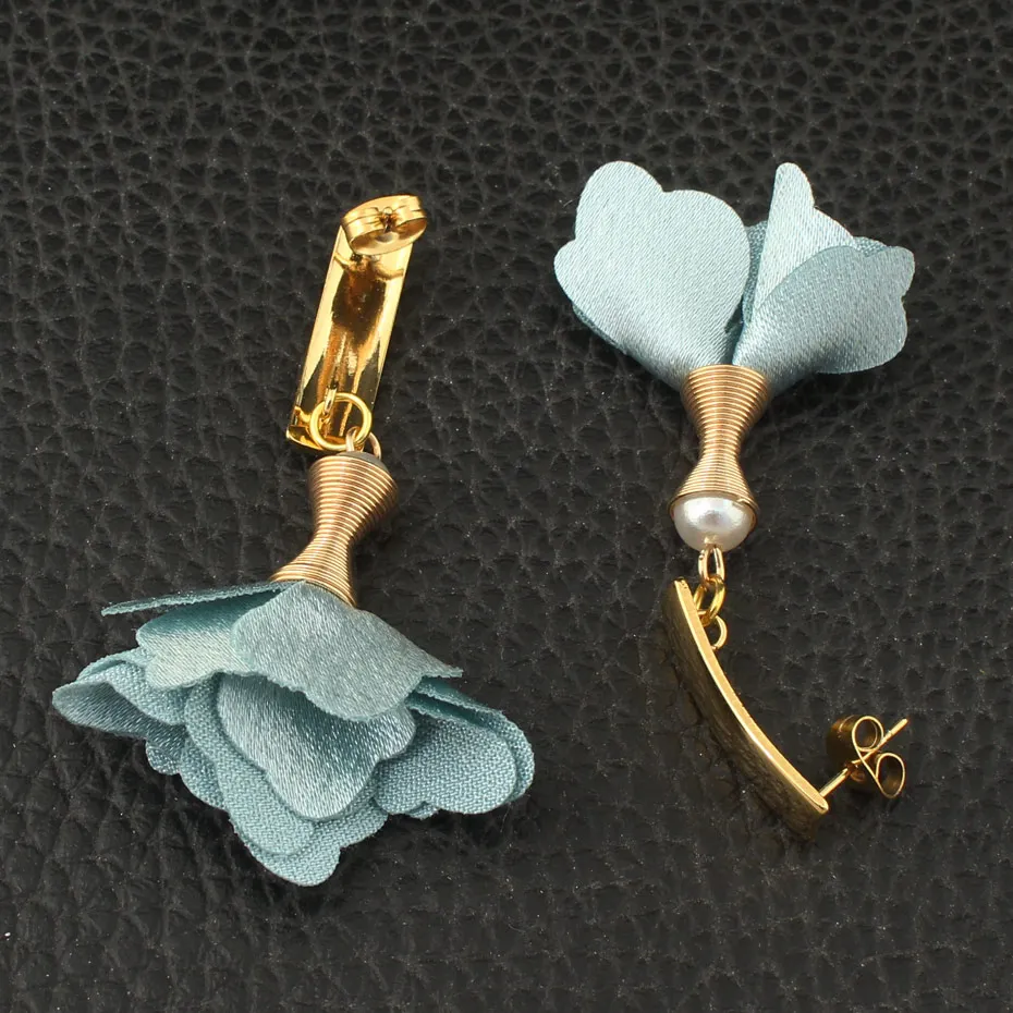 Цветок висячие серьги Золотой Цвет Оптовая Продажа Модные простые милые