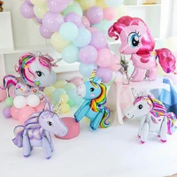 1pc pink little horse number foil balloons helium balloon kids girl toy wedding birthday baby shower animal party decor supplies