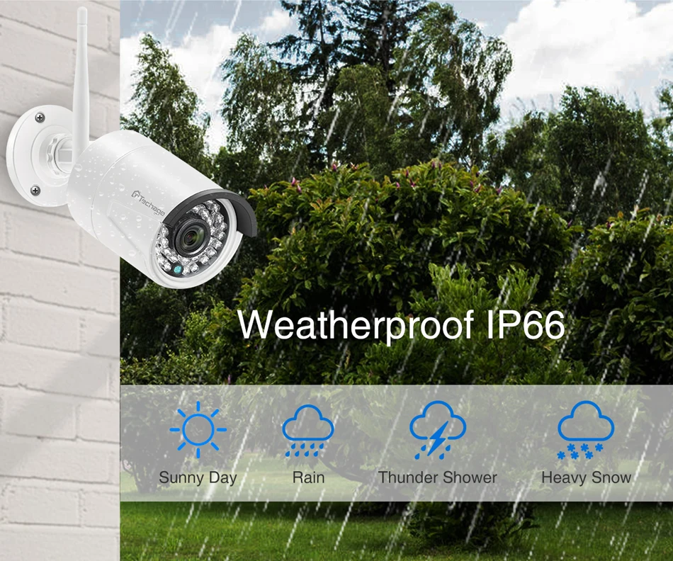 Techage 4CH 1080P беспроводная камера безопасности NVR система 2MP HD Wifi наружная внутренняя камера видеонаблюдения Аудио запись звука комплект наблюдения