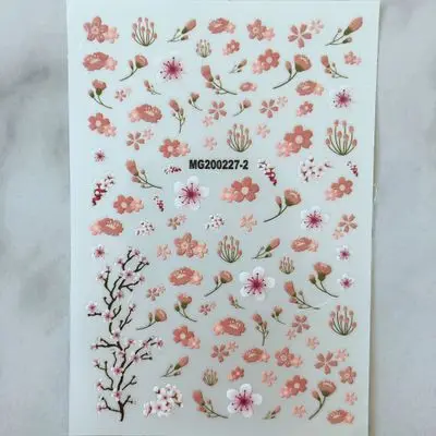 DIY японский новый стиль легкие Весенние маленькие цветы на клейкой основе без