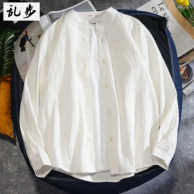 

Casual Loose Shirts Korean Style Fashion Hawaiian Harajuku Long Sleeve Slim Fit Shirts Camisa Hombre Men's Clothing DB60SH