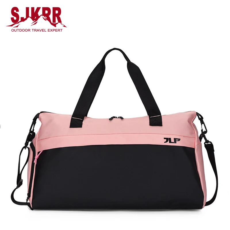 

S.IKRR Korean Dry Wet Separation Travel Bags Duffle Women Sports Bag Outdoor Gym Waterproof Yoga Bag Foldable Large Weekend Bags