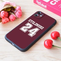 for iphone stiles stilinski lacrosse jersey back print soft matt apple iphone case