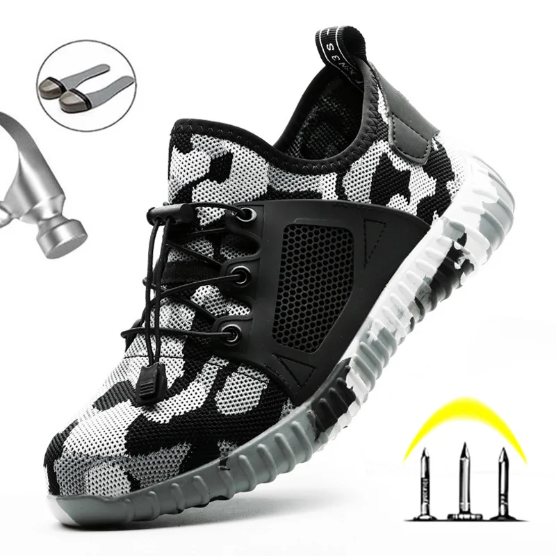 Мужская обувь дышащая защитная легкие дышащие защитные ботинки для работы