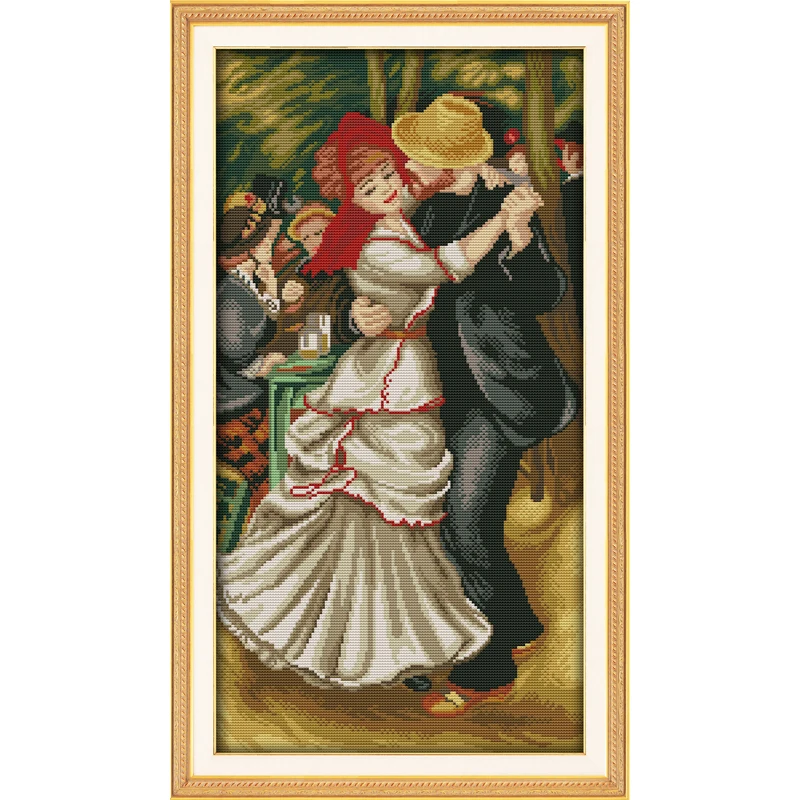 

Joy Sunday Passionate Dance Chinese Cross Stitch Kits Ecological Cotton Clear Stamped Printed 14CT 11CT DIY Wedding Decoration