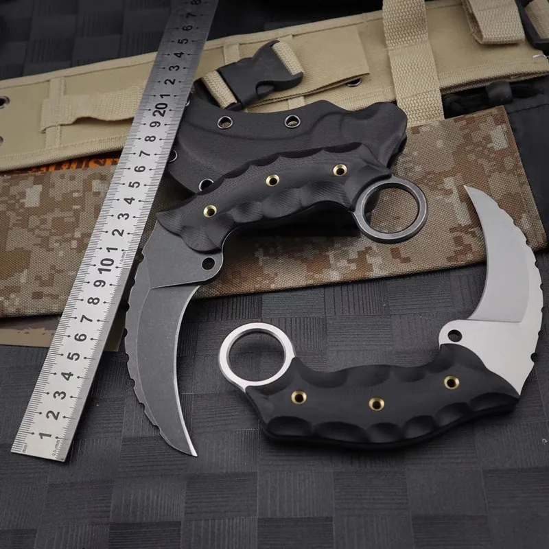 На открытом воздухе Выживание AUS 10 Сталь G10 ручка коготь тактический фонарь