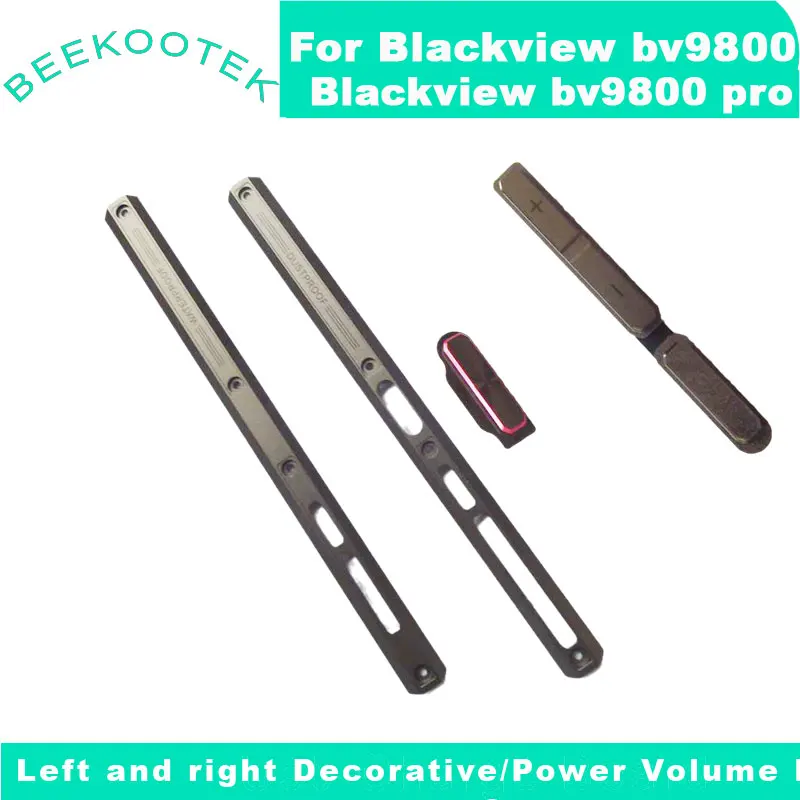 

Original Rear Cover Battery Cover Aluminum Piece Left and Right Decorative Parts+Power Volume Button For Blackview BV9800 Pro