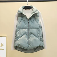 womans stand collar winter warm vest jacket female sleeveless cotton padded vest casual quilted zipper waistcoat vest