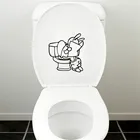 Забавная Наклейка на стену в туалете, газете для чтения, стирка, украшение для ванной комнаты, домашнее украшение, Виниловая наклейка, наклейка J20