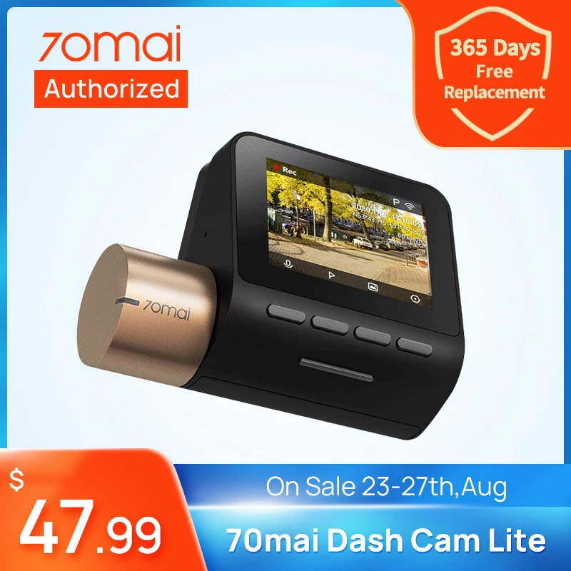 Видеорегистратор 70mai Dash Cam Lite новая версия 1080P ночное видение 24 часа парковочный