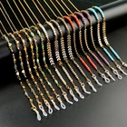 Женские металлические цепочки для солнцезащитных очков MOPAI, Разноцветные Цепочки из акриловых звеньев с матовыми звеньями карамельных цветов, модные аксессуары